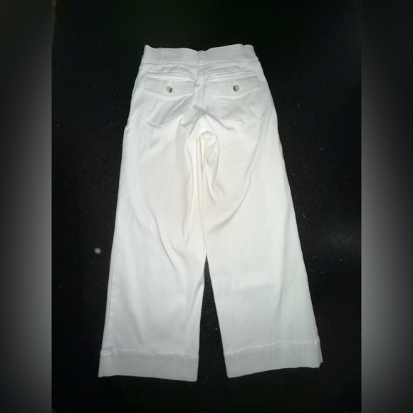 NEW SPANX BRIGHT WHITE Stretch Twill Cropped Wide Leg Pant POCKETS SZ S - Picture 9 of 15